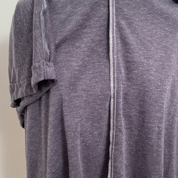 Handmade women grey mohair knit pullover kimono style top. Size M-L. Pre-owned. - Picture 6 of 7